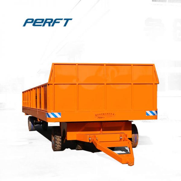 Battery Four Wheels Steering Transport Trailer for Cargo Carrier